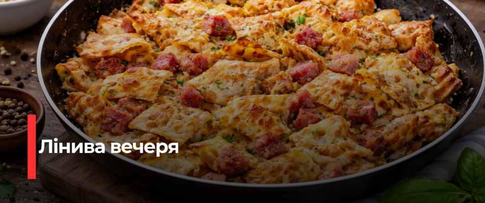 Швидка та ситна вечеря: Лаваш з яйцем, сиром та ковбасою