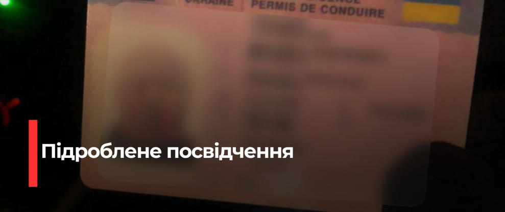 Рівнянський Водій Спросив Підроблену Документ, отримав Постанову