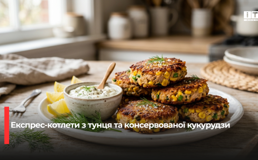 Швидкі котлети з тунця та кукурудзи за 15 хвилин